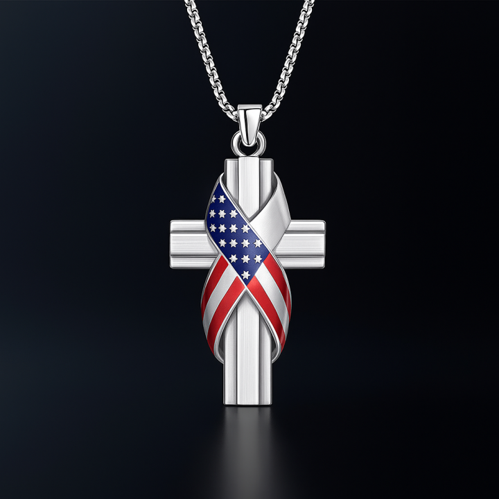 GloryCross – Patriotic Christian Grommet Flag