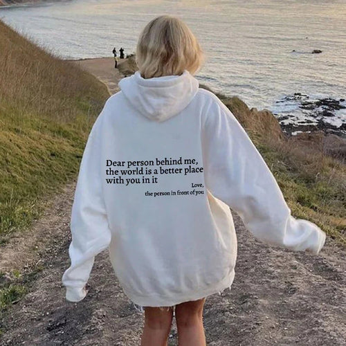HopeWear - “Dear Person Behind Me” Message Sweatshirt