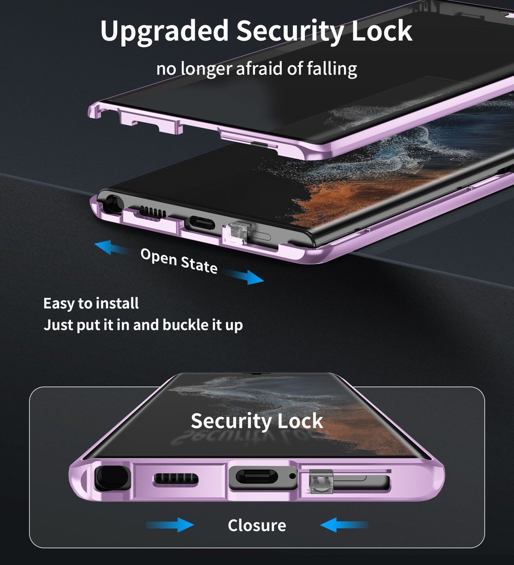 GlassGuard – Magnetic Full-Cover Phone Case