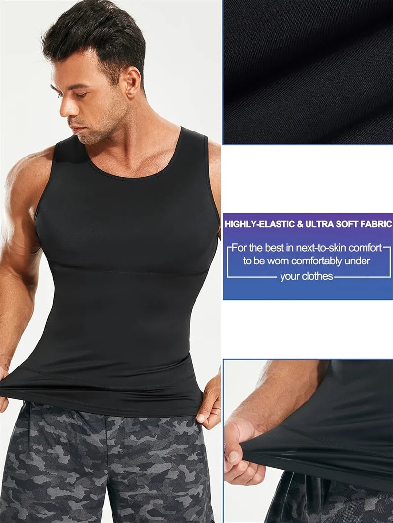 CoreFit – Men’s Sleeveless Shapewear Undershirt