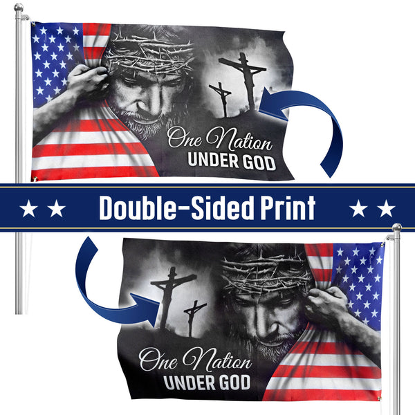 GloryCross – Patriotic Christian Grommet Flag