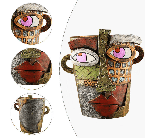 BronzeMuse - Handmade Face Flower Pot