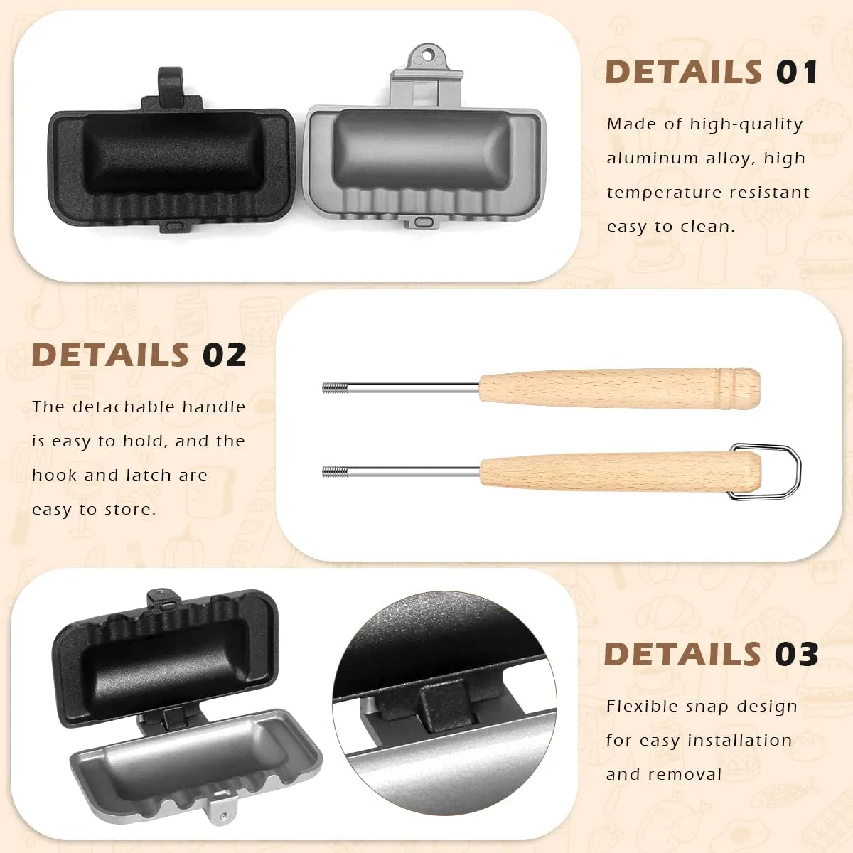 ToastEase – Nonstick Sandwich Baking Tray