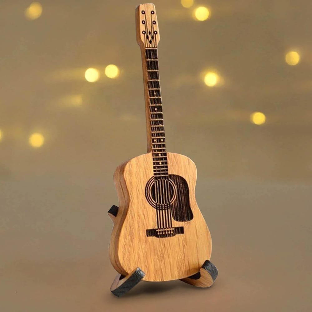 PickNest – Mini Wooden Guitar Case