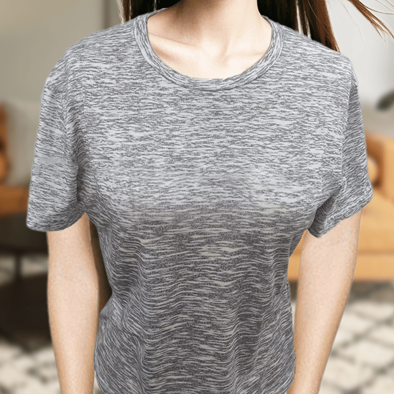 LumiTee - Radiant Silver Foil Top