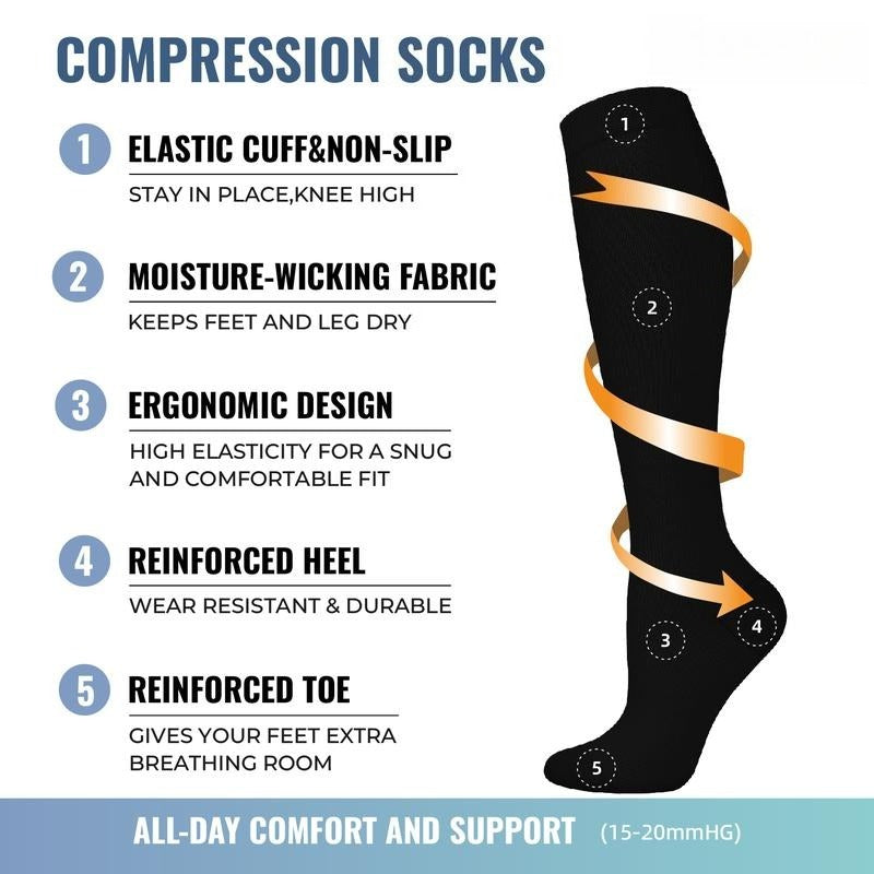 StrideBoost – Vibrant Compression Socks