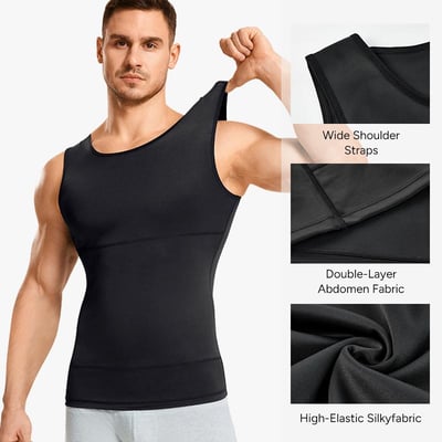 CoreFit – Men’s Sleeveless Shapewear Undershirt