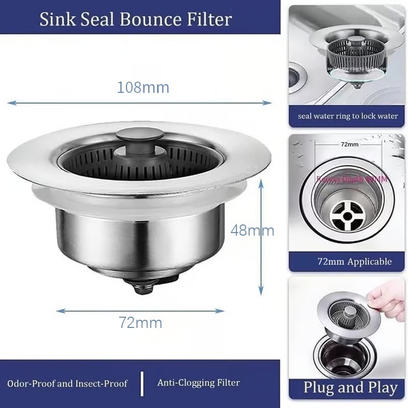 AquaCore – Upgraded Bounce Drain Strainer