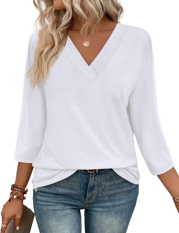 ComfyGaze - Effortless Everyday V-Neck Shirt