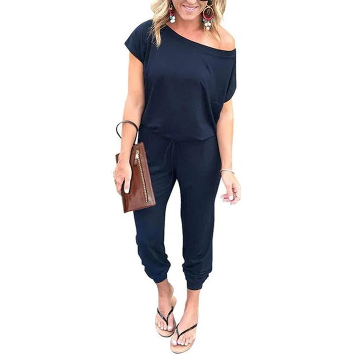 CozyChic – Women's Off-Shoulder Jogger Jumpsuit