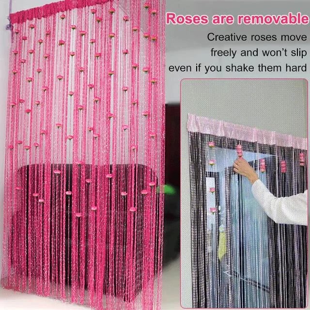 RoseDrape – Floral Tassel Curtain