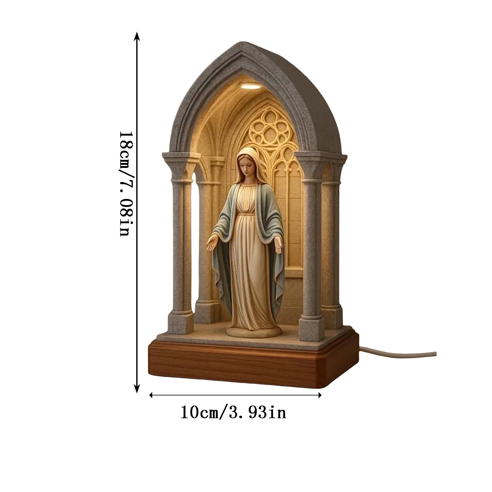 BlessedBeam – Virgin Mary Devotional LED Table Lamp