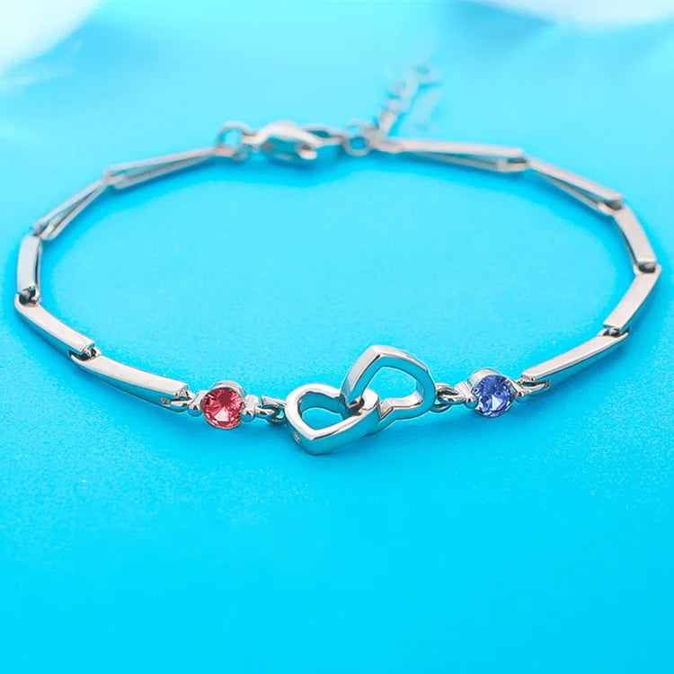 EternaBond – Double Heart Diamond Bracelet