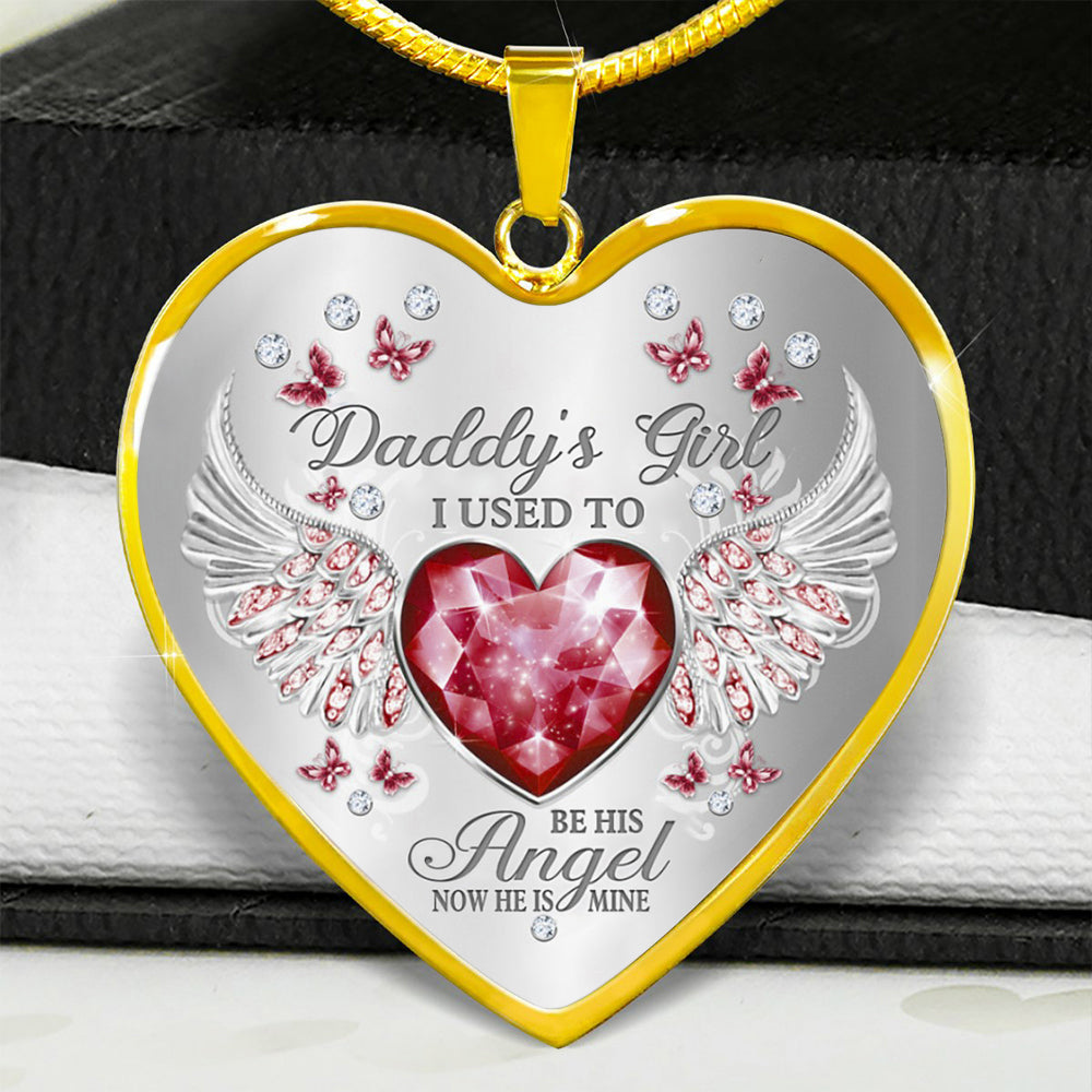Papa’s Angel - Cherished Heart Keepsake Necklace
