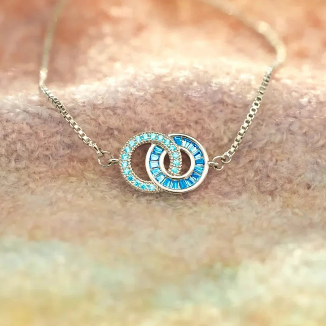 HeartLink – Custom Birthstone Circle Bracelet