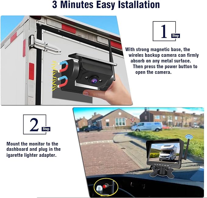 SolarVision – Magnetic Wireless Backup Camera Set