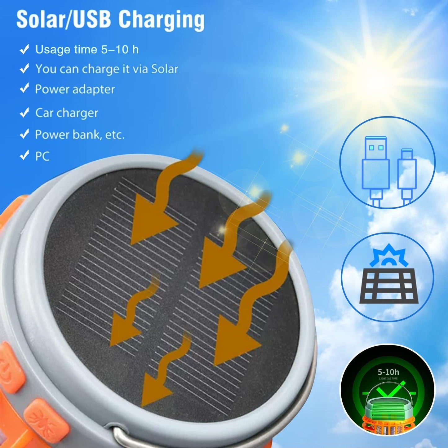 🔥Last Day 49% OFF💥Multifunctional Solar camping Mosquito Killer Lamp