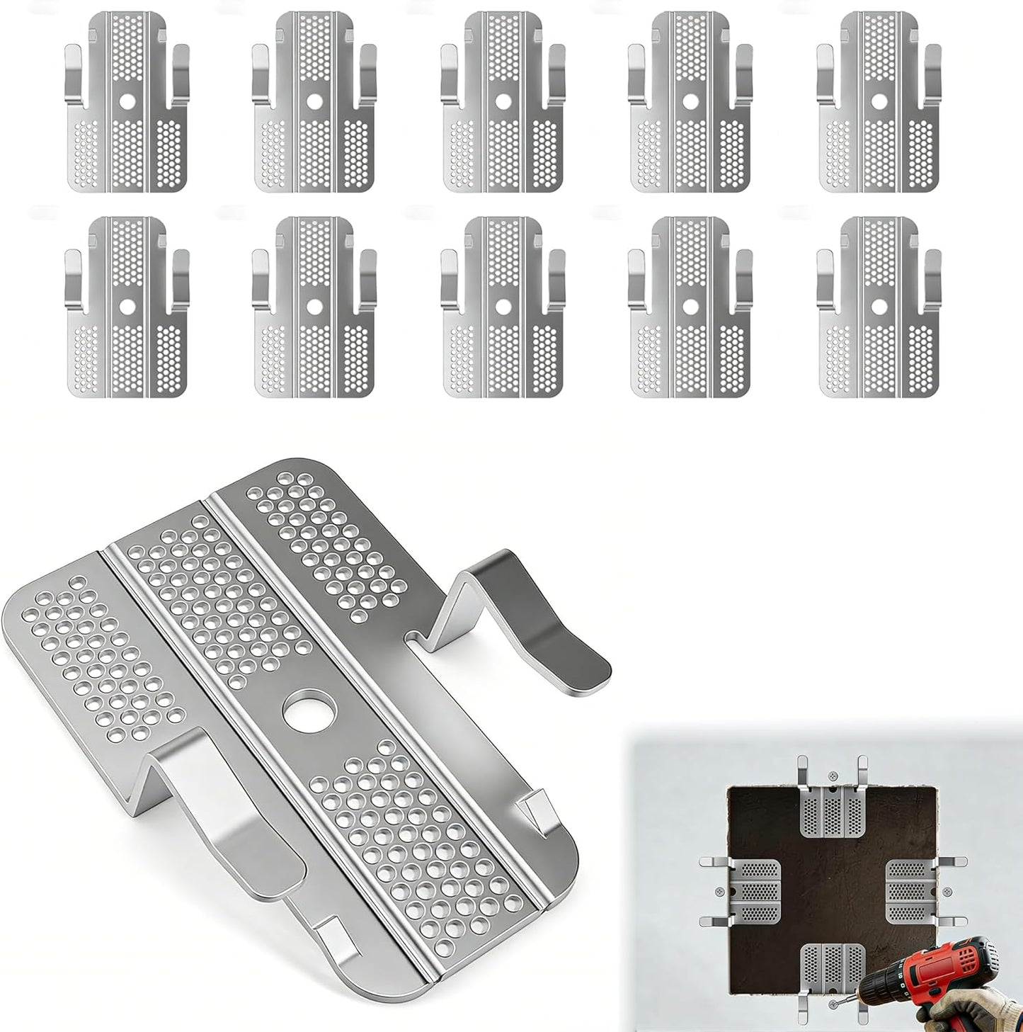 WallMate – No-Stud Drywall Repair Support Clip Kit