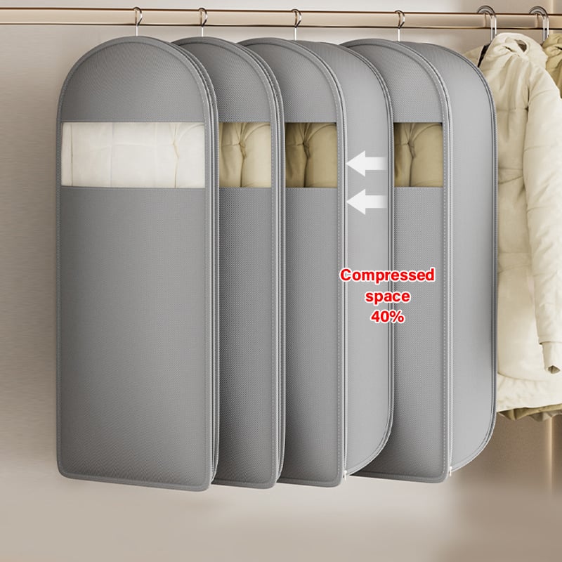 GarmentGlow – Sleek Hanging Storage Bag with Space Saving Zip
