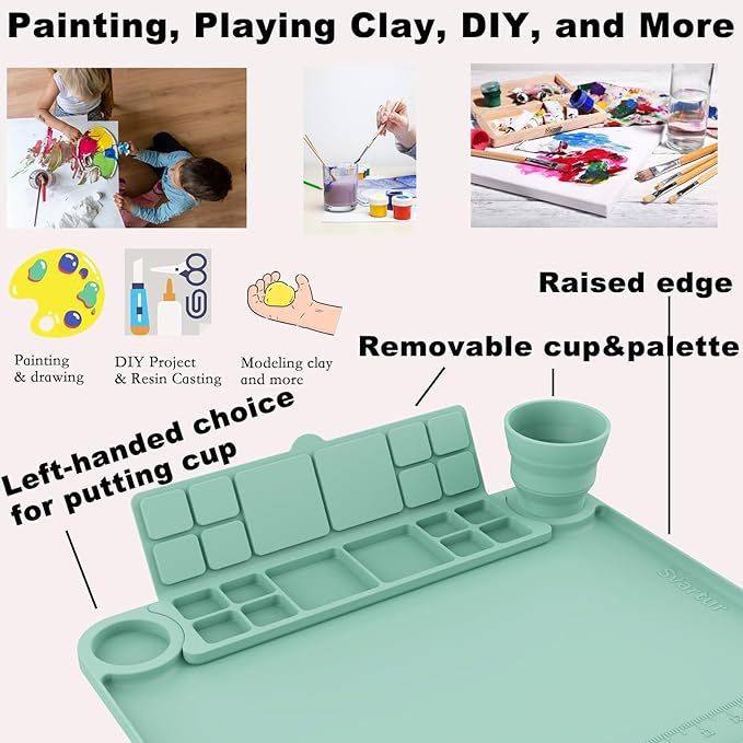 PalettePro - Silicone Mat with Paint Cup