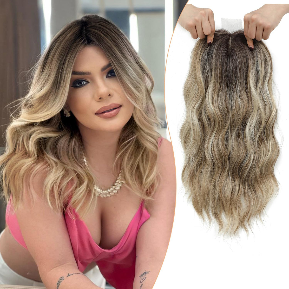 VelisseBloom – Lightweight Wavy Hair Topper