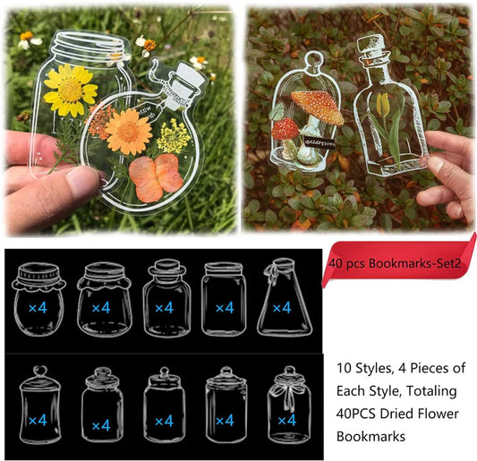 BloomMark – Transparent Dried Flower Bookmarks