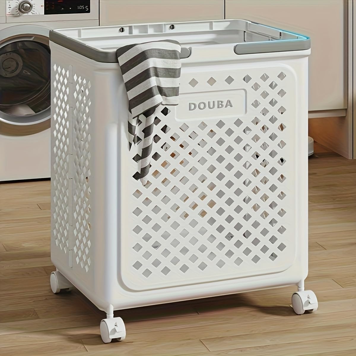 LuxorMove – Foldable Rolling Laundry Basket