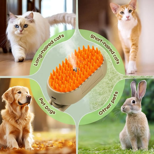 FurMist – Gentle Steam Grooming Brush for Pets
