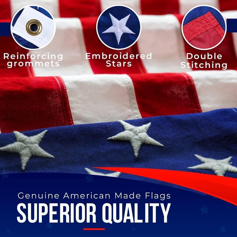 PatriotStitch – Premium Embroidered Stars American Flag
