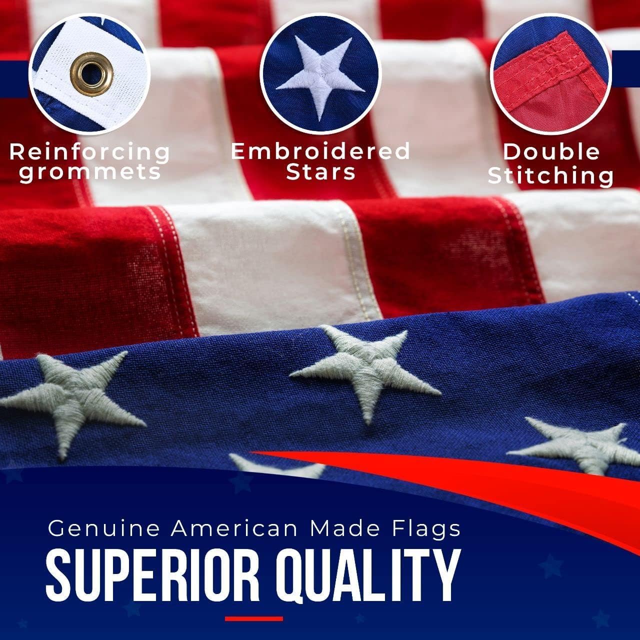 PatriotStitch – Premium Embroidered Stars American Flag