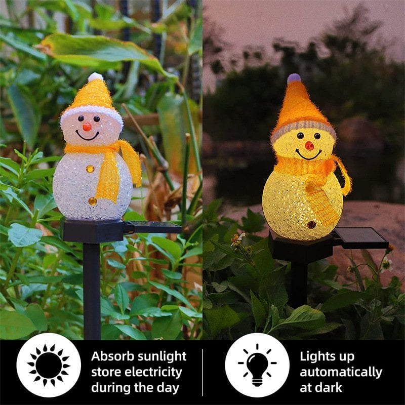 SnowGlow – Waterproof Solar Snowman Lamp