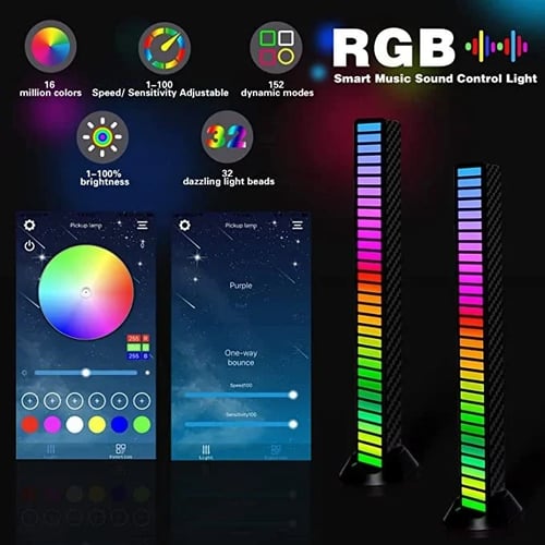 GlowSync – Wireless Sound-Activated RGB Light Bar