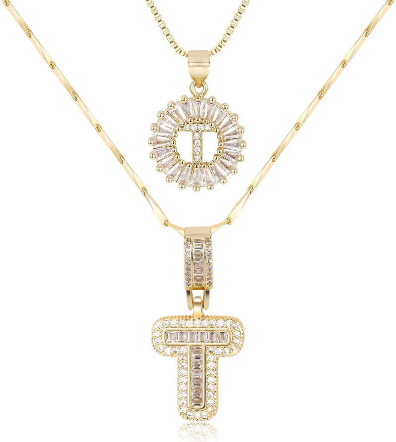 LetterLuxe – Personalized Initial Pendant Set