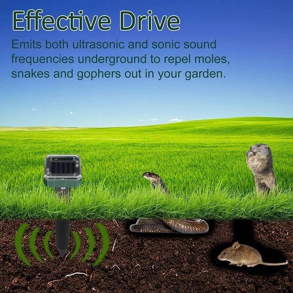 SolarGuard – Ultrasonic Pest Repeller for Moles, Mice & Snakes