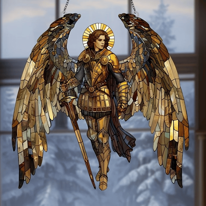 SacredWings - Michael Archangel Stained Ornament