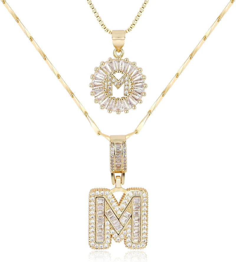 LetterLuxe – Personalized Initial Pendant Set