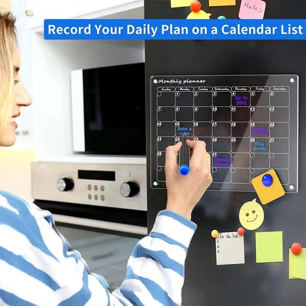 MagniPlan – Permanently Reusable Fridge Planner Board