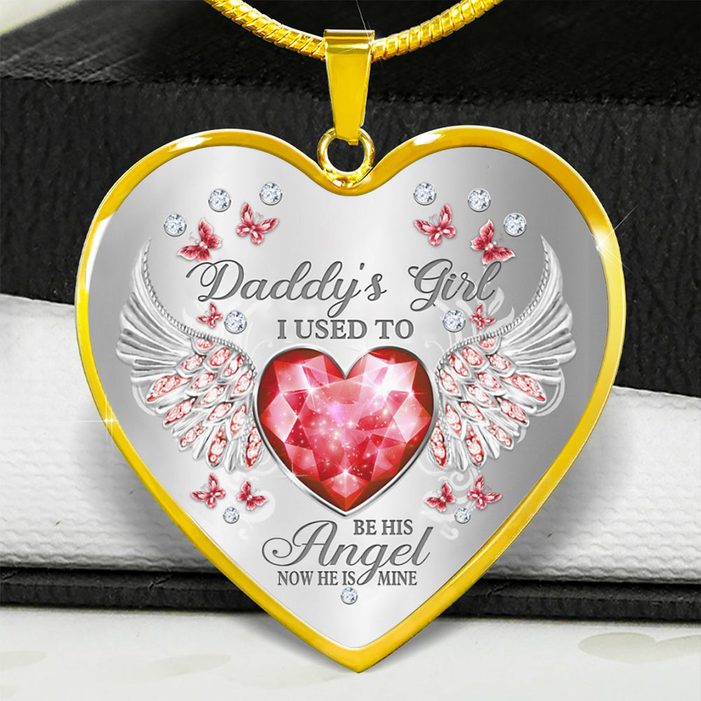 Papa’s Angel - Cherished Heart Keepsake Necklace