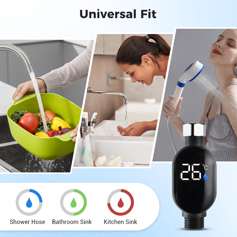 ThermoFlow – Waterproof Shower Thermometer with Real-Time Temperature
