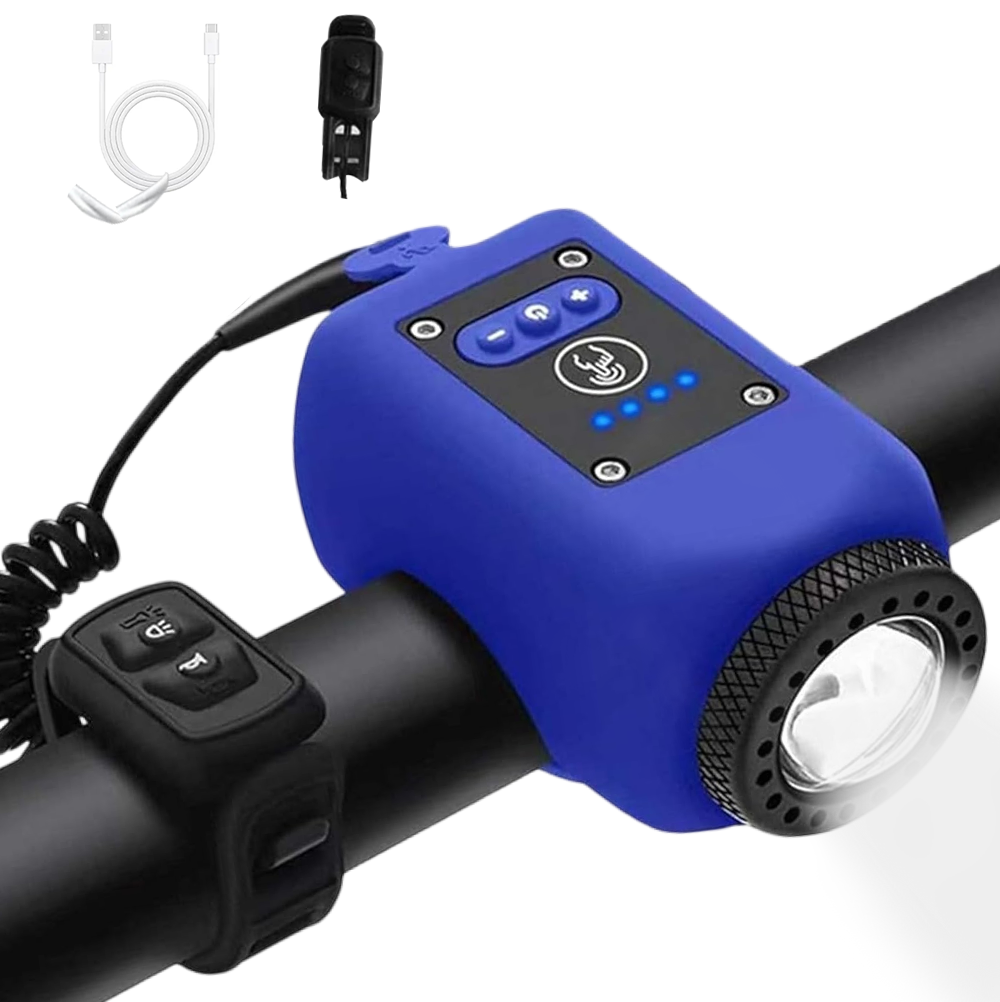 VibrantRide - 4-Mode LED Light with 110dB Bicycle Horn