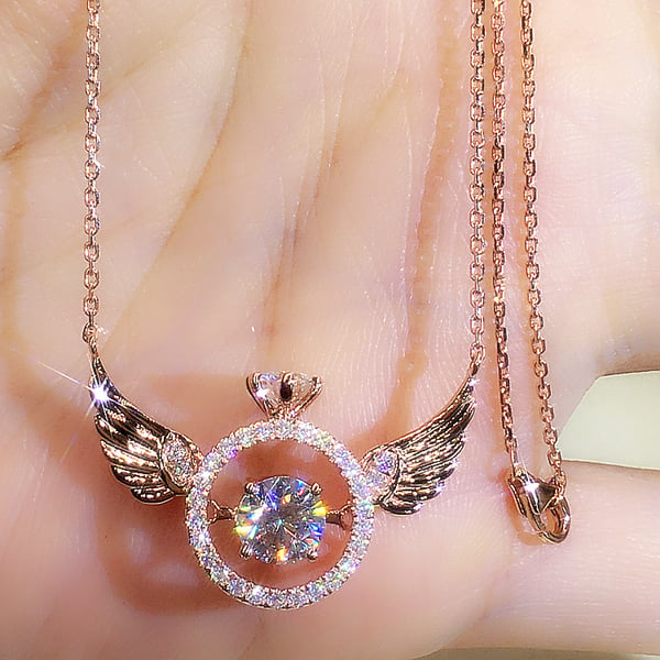 AngelGleam – Radiant Wings Rhinestone Necklace