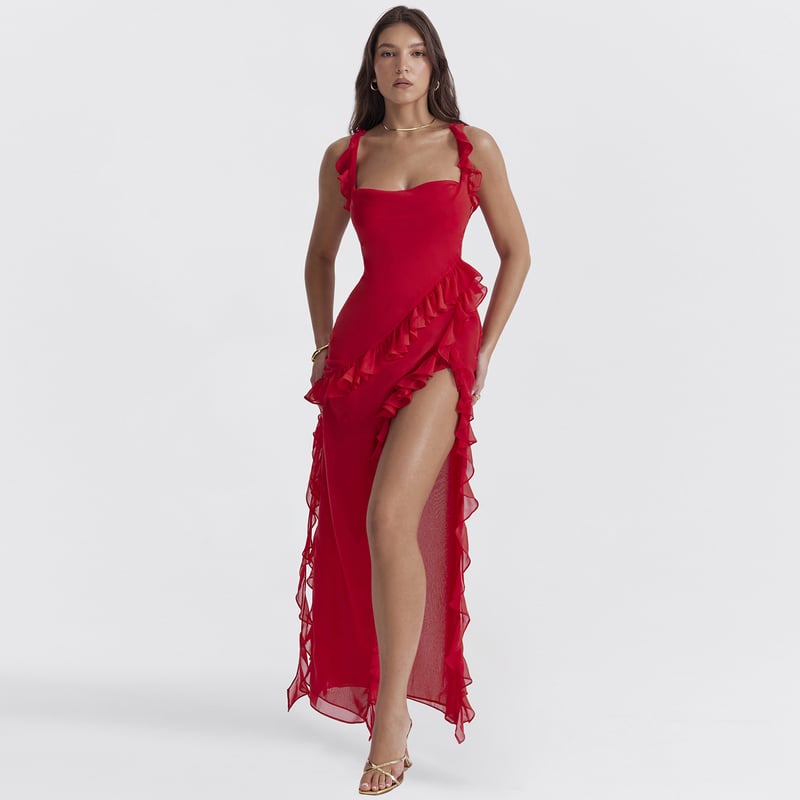 FlairLuxe – Elegant Ruffle Dress
