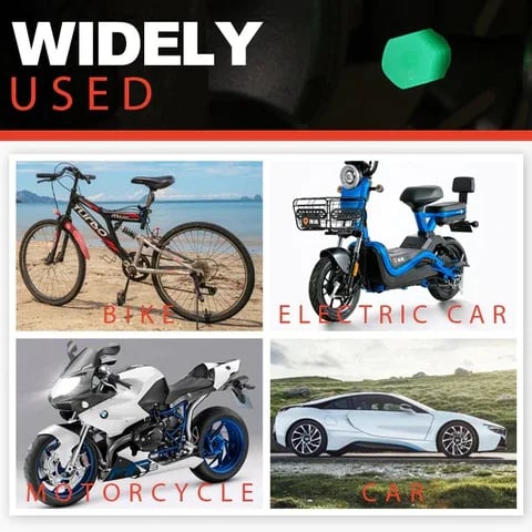 GlowRide - Fluorescent Wheel Valve Caps