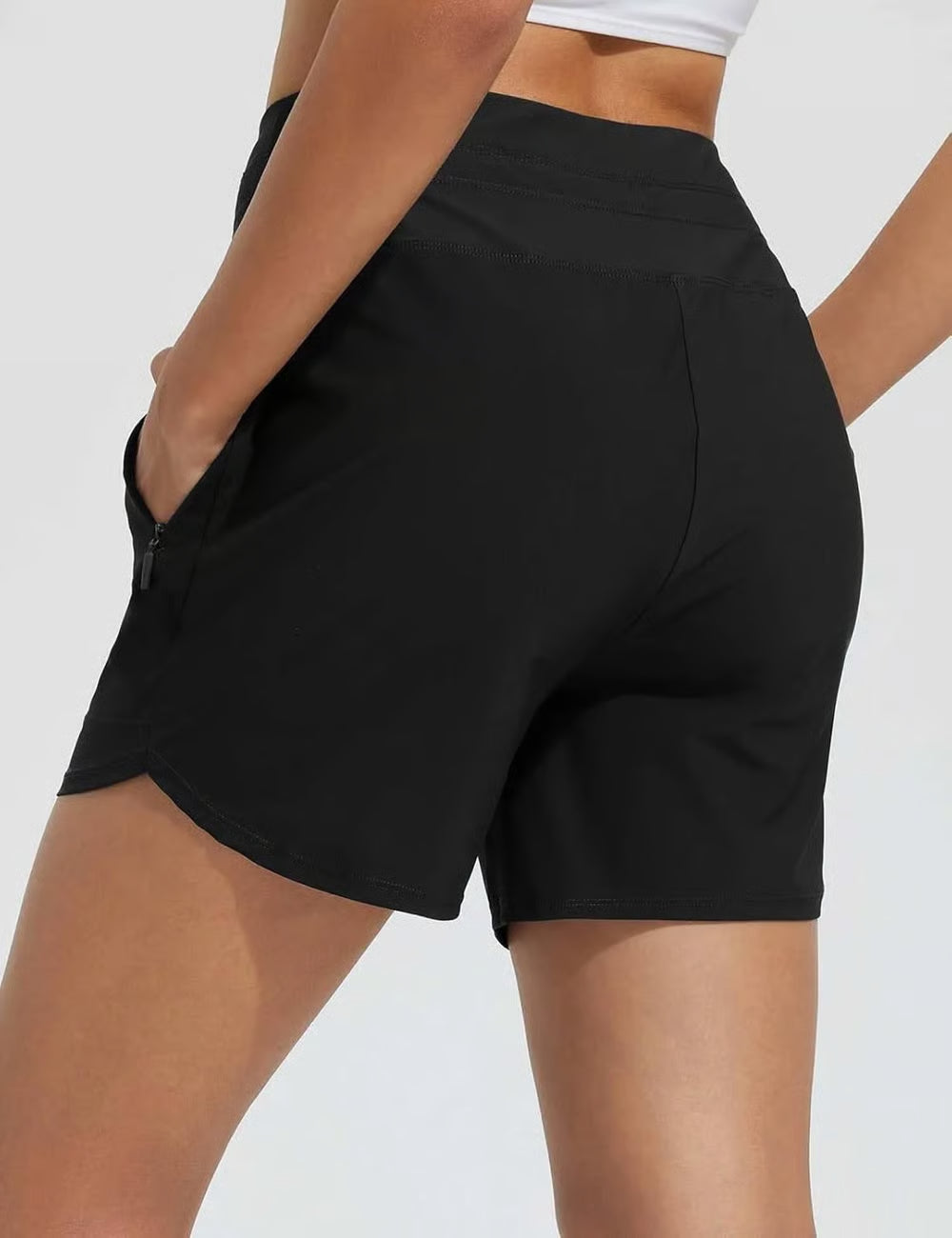 AquaCurve – Women’s High-Waisted Swim Shorts