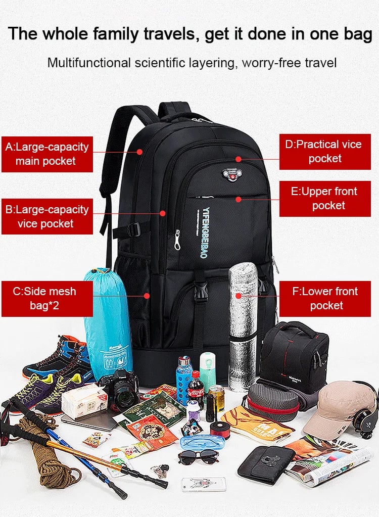FlexPack - Expandable Oxford Travel Backpack