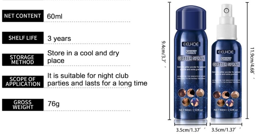 GlowSpritz – Shimmering Glitter Spray