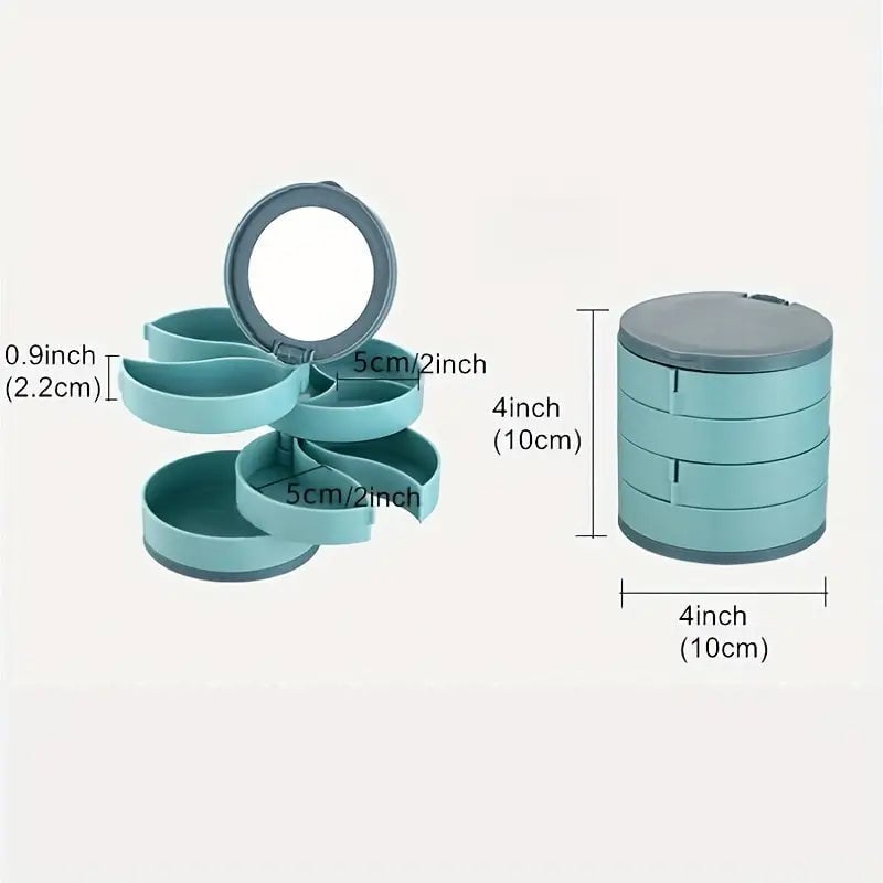 GleamVault – Rotating Jewelry Organizer