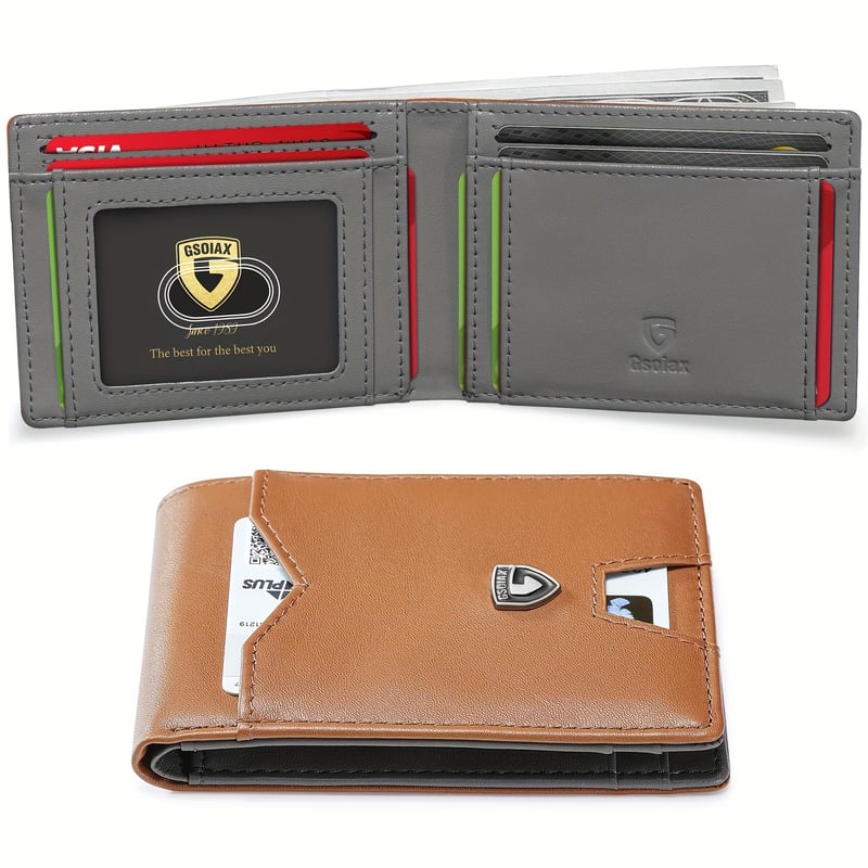 CarbonShield – Slim RFID Leather Wallet