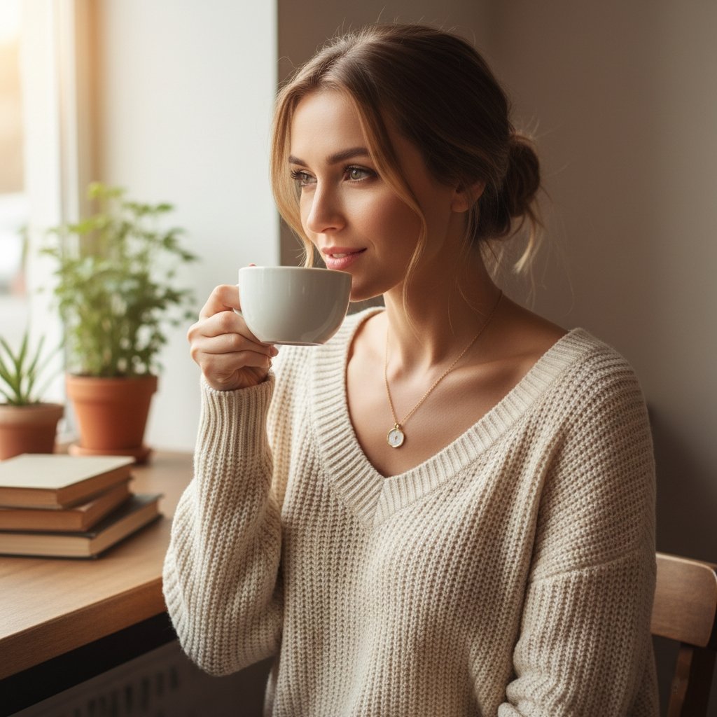 LuminaCross - Elegant Gold-Tone Faith Necklace