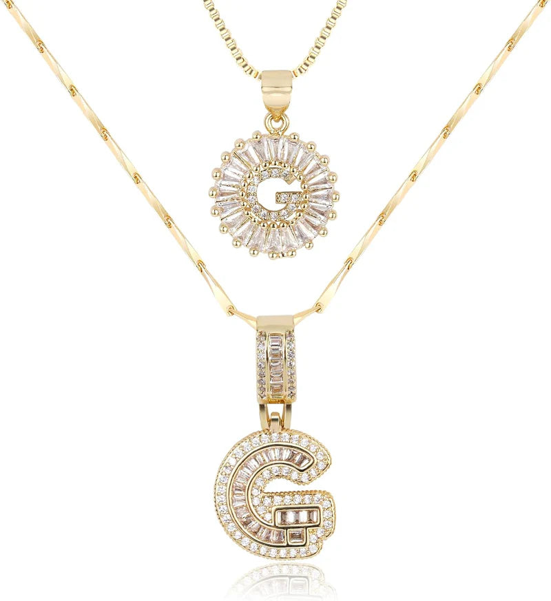 LetterLuxe – Personalized Initial Pendant Set